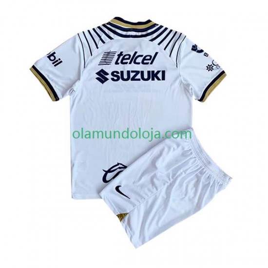 Camisola Pumas UNAM Criança Equipamento Primeiro 2022-2023 Manga Curta
